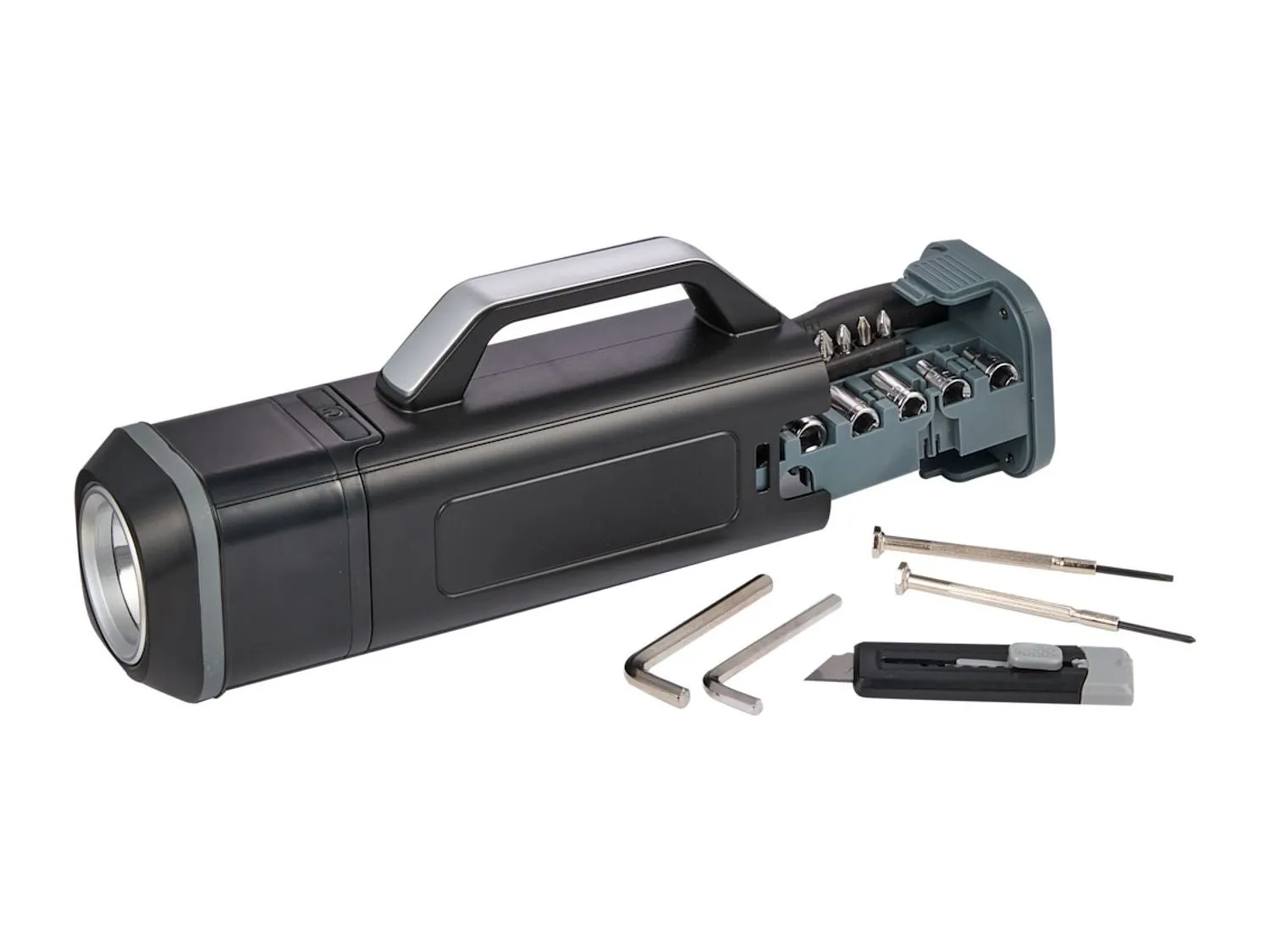 Tool Set With Rechargeable LED Flashlight
