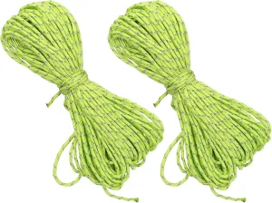 Topyond Camping Tent Rope, 2PCS 20M Reflective Guy Line Cord, Aluminum Alloy Buckles, Outdoor Tent Accessories, Wind Rope for Hiking, Tarp Canopy, Camping Gear