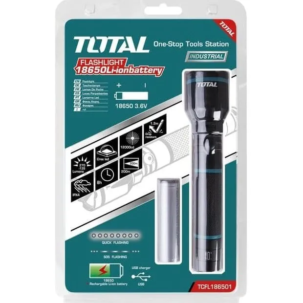 Total Industrial Rechargeable Flashlight - TCFL186501