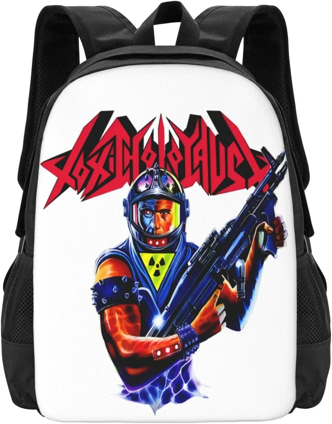 Toxic Musics Holocaust Backpack Large Capacity Leisure Travel Backpack Book Bag Outgoing Daypack 12.5x5.5x16.5 inch