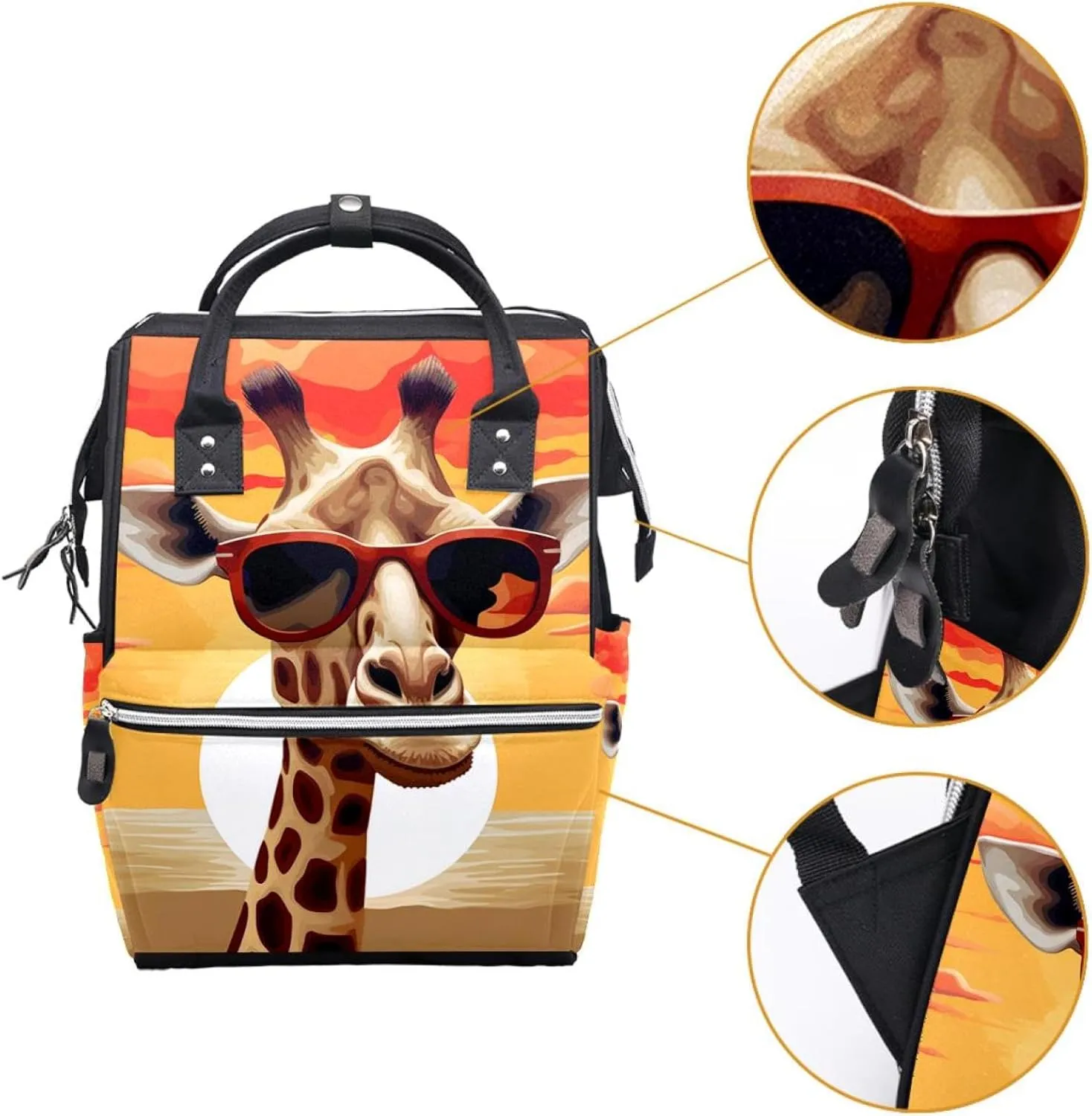 Travel Backpacks for Women,Mens Backpack,Desert Giraffe Glasses,Backpack