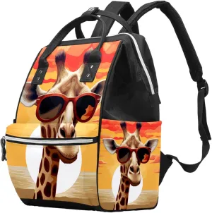 Travel Backpacks for Women,Mens Backpack,Desert Giraffe Glasses,Backpack