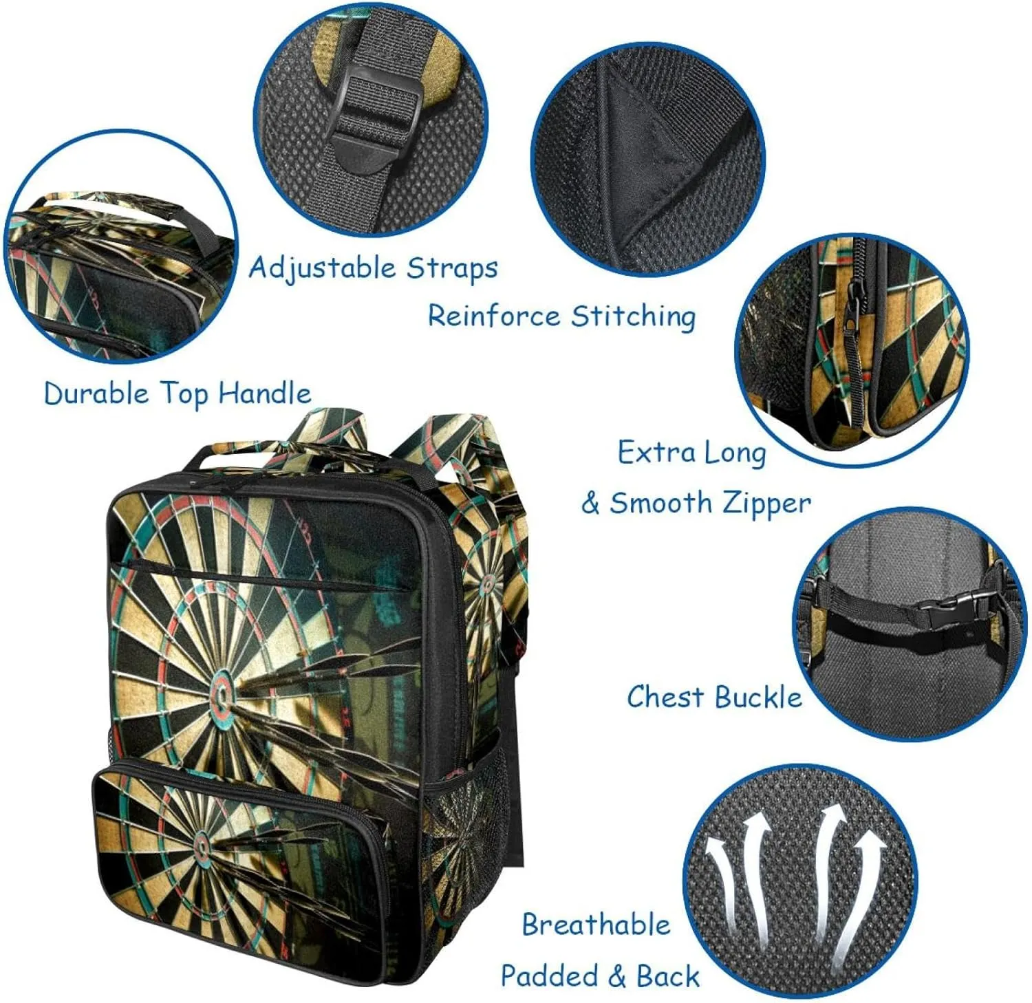 Travel Backpack,Work Backpack,Back Pack,Board Game Darts,Backpack
