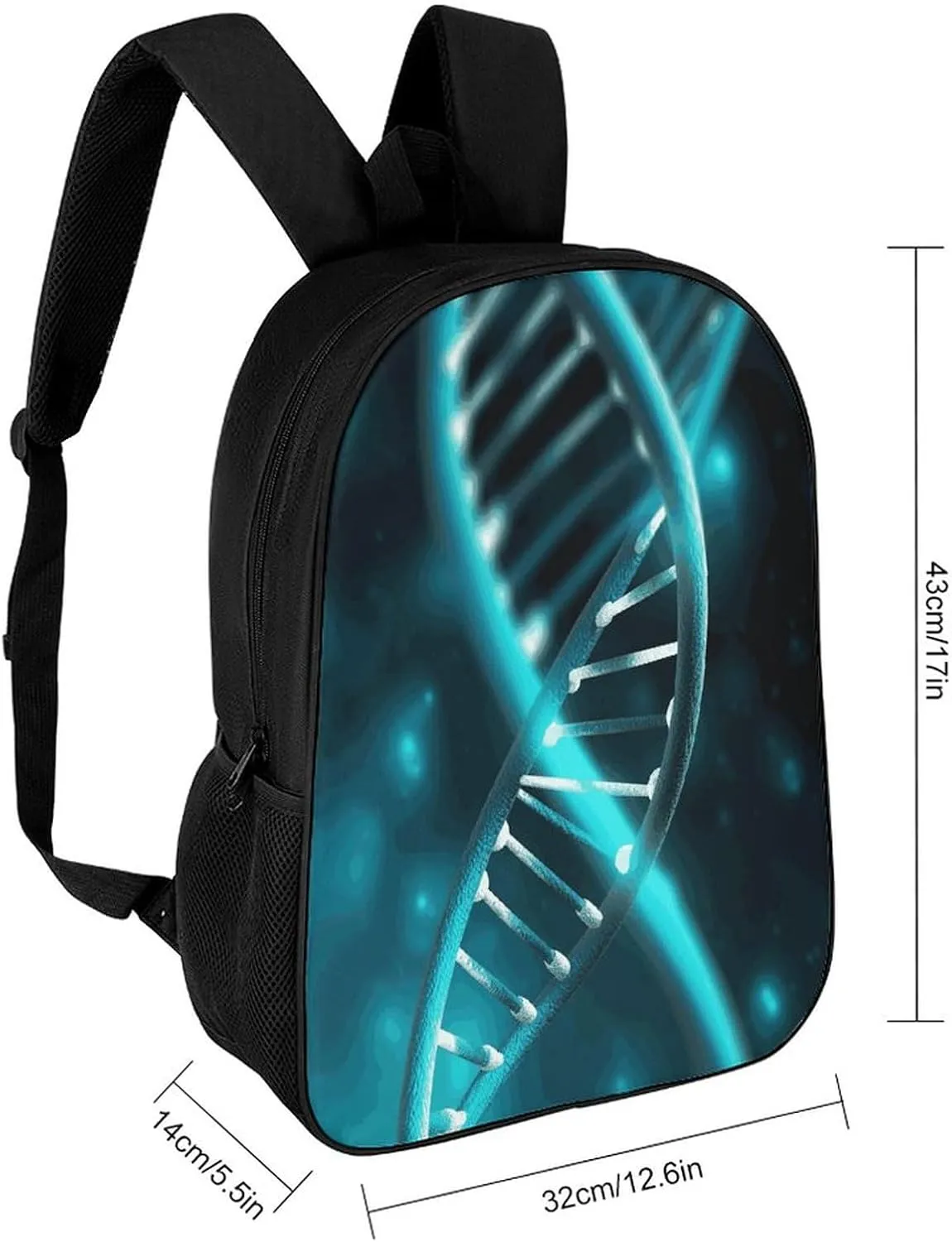 Travel Laptop Backpack Slim Durable Lightweight Back Pack Cute Science Gene Strand Small Backpack For Women Men