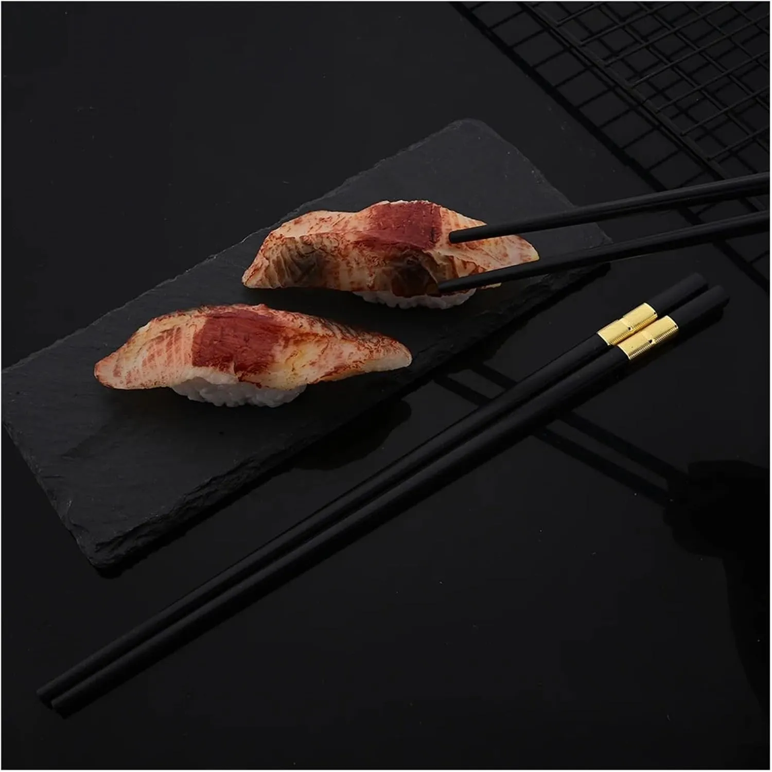 travel utensils Tableware Set 15-20Pcs Cutlery Set Stainless Steel Dinnerware Knife Fork Spoon Chopsticks Cutlery Set(15Pcs Black Gold)