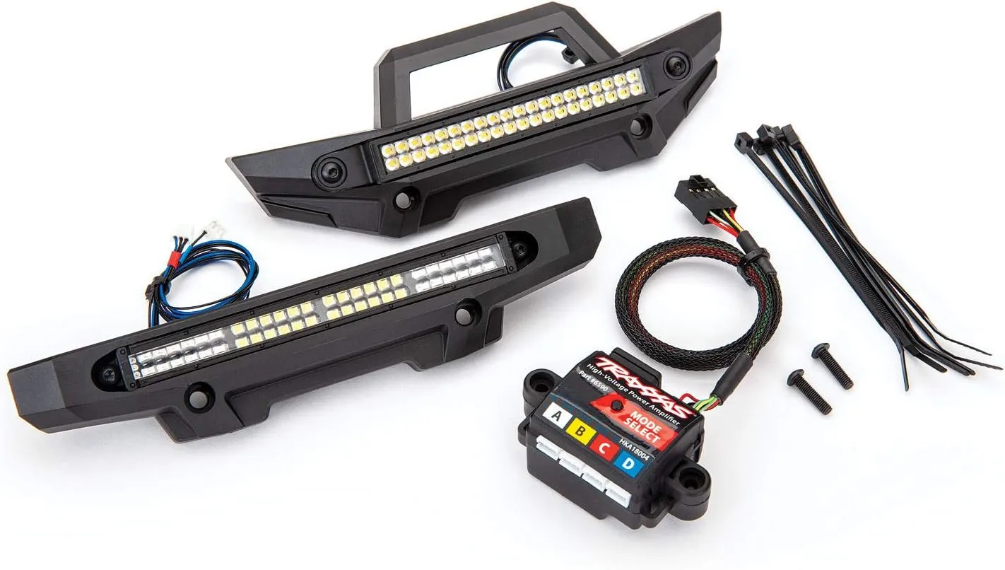 Traxxas 8990 Complete Waterproof LED Light Bar Kit with App Controlled Functions and Amplifier for 1/10 Scale Maxx RC Monster Trucks