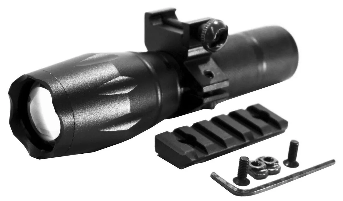TRINITY 1200 Lumen LED Flashlight With Base Mount Compatible With Kel-Tec KS7 12 Gauge Pump.