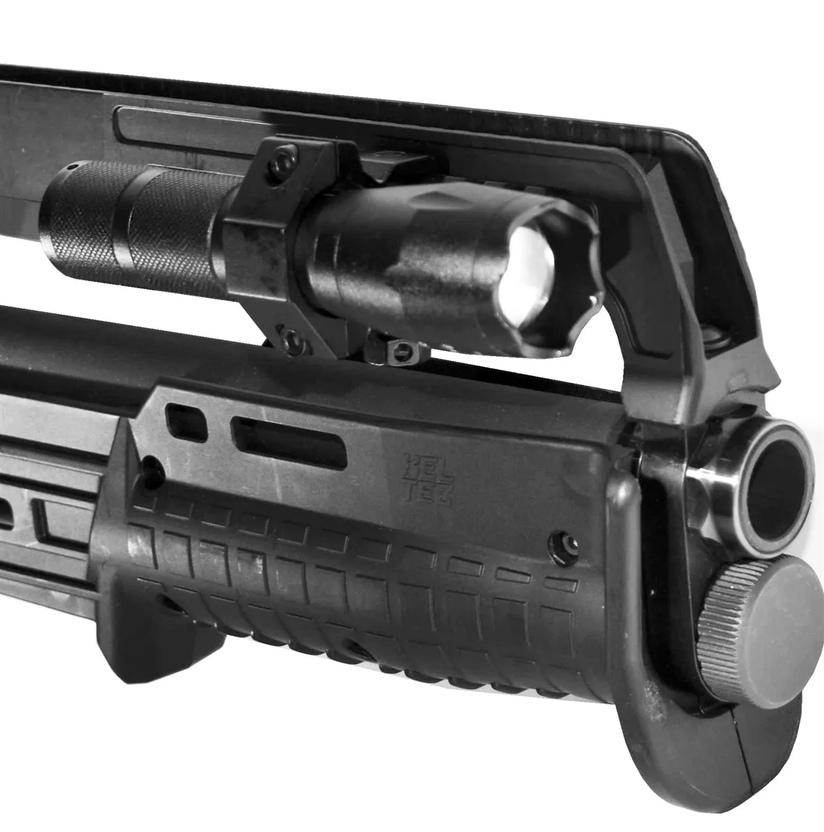 TRINITY 1200 Lumen LED Flashlight With Base Mount Compatible With Kel-Tec KS7 12 Gauge Pump.