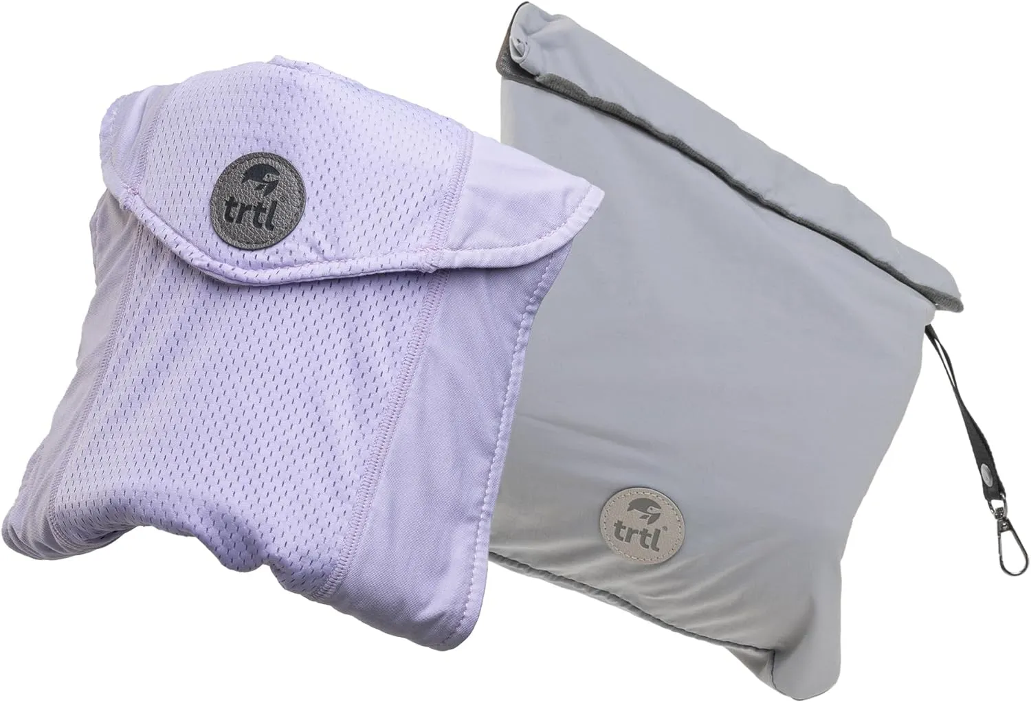 trtl Travel Pillow Cool for Neck Support - Cooling Plane Neck Pillow - with Breathable Fabric - Lightweight and Easy to Carry - Whisper Lilac