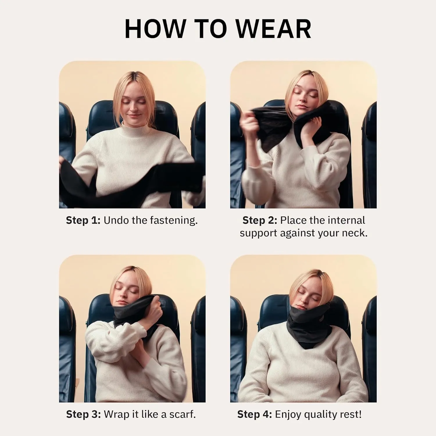 trtl Travel Pillow Cool for Neck Support - Cooling Plane Neck Pillow - with Breathable Fabric - Lightweight and Easy to Carry - Whisper Lilac
