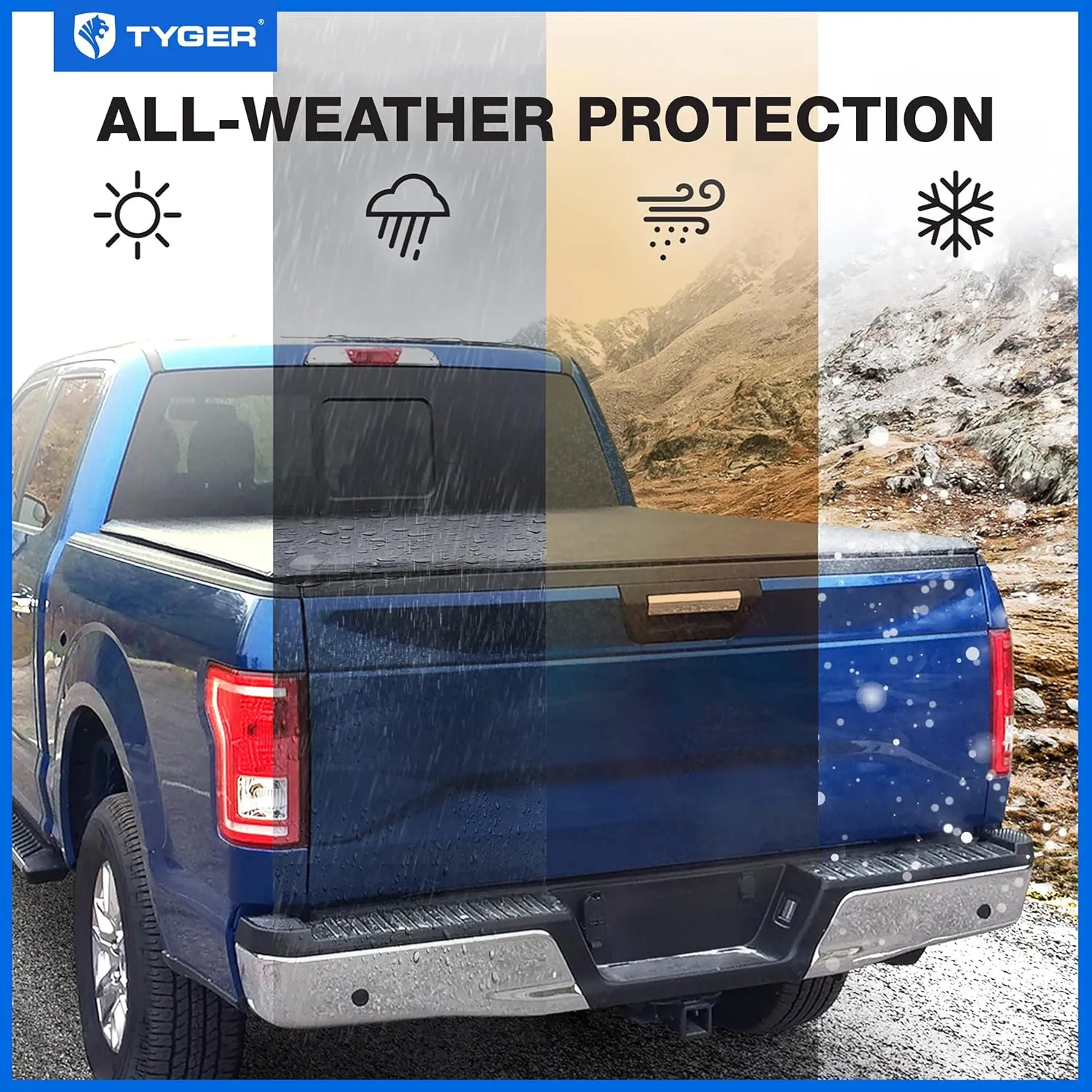 Tyger Auto T1 Soft Roll-up Truck Bed Tonneau Cover Compatible with 2005-2021 Nissan Frontier; 2009-2012 Suzuki Equator | 5' (59") Bed | TG-BC1N9034, Black