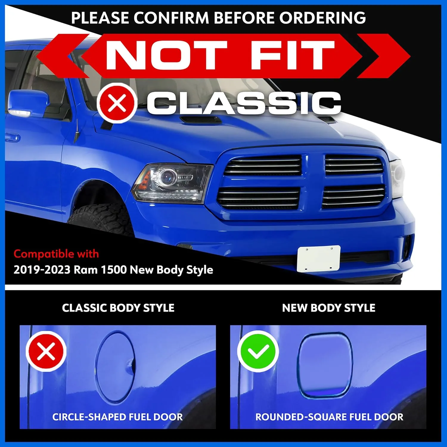 Tyger Auto T1 Soft Roll-up Truck Bed Tonneau Cover Compatible with 2019-2025 Ram 1500 New Body (Not Fit 19-25 Classic) | 5'7" (67") Bed | TG-BC1D9046