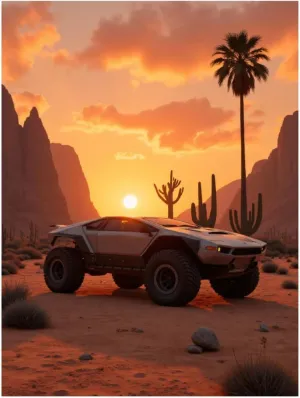 TZTTZT Offroad Desert Sunset Adventure Diamond Art Kits for Adults, 5d DIY Full Drill Diamond Painting Kits for Adults Beginners, 12x16 in Diamond Painting Kit for Wall Home Decor(No Frame)