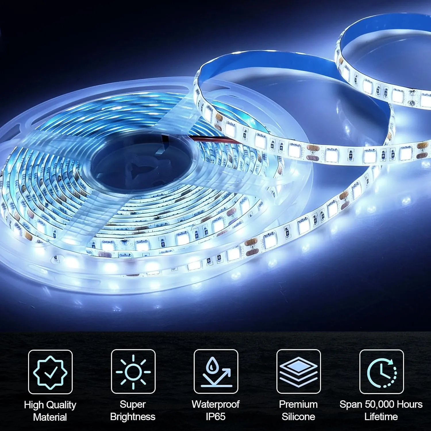 UCINNOVATE LED Boat Light, 32.8FT Marine Waterproof LED Strips, Boat Interior Light, Accent Light, Courtesy Interior Lights, Fishing Night for Pontoon Bass Fishing Yacht Kayak (12V, White)