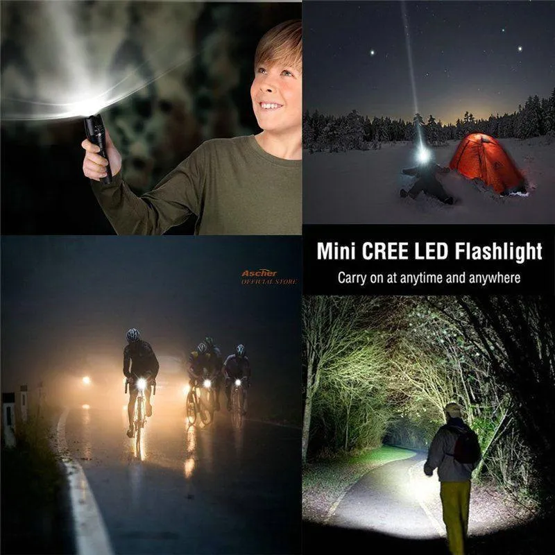 Ultra Bright Aluminum Tactical Flashlight (RECHARGEABLE)