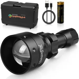 UniqueFire 1503 850nm IR Illuminator Flashlight Lights for Night Vision 50MM Lens Zoomable Infrared Spotlight with 3 Modes Memory IR Flashlight Coyote Night Fishing IR Light