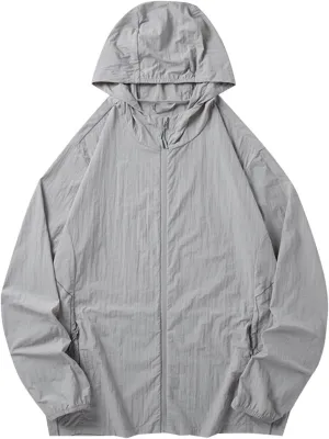 Unisex UPF 50  Sun Protection Jacket Summer Sunscreen Clothing Thin Breathable Anti-UV Skin Coat for Women Men