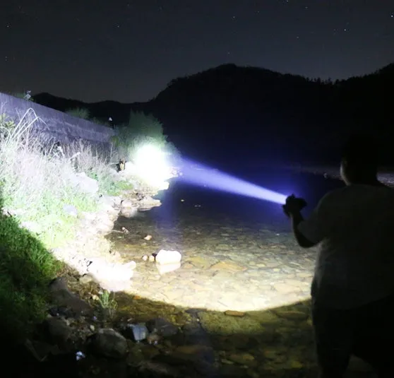 Updated High-grade Stainless Steel 100000Lumens White Laser Tactical Flashlight With 2Pcs 21700 Tesla Li-ion Battery 40 Hours High Endurance 20 Years of Use