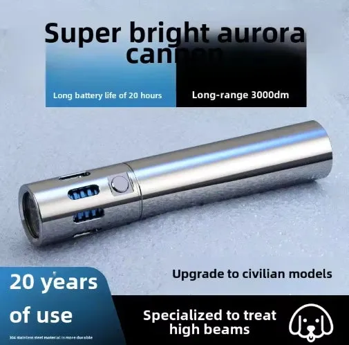 Updated High-grade Stainless Steel 100000Lumens White Laser Tactical Flashlight With 2Pcs 21700 Tesla Li-ion Battery 40 Hours High Endurance 20 Years of Use