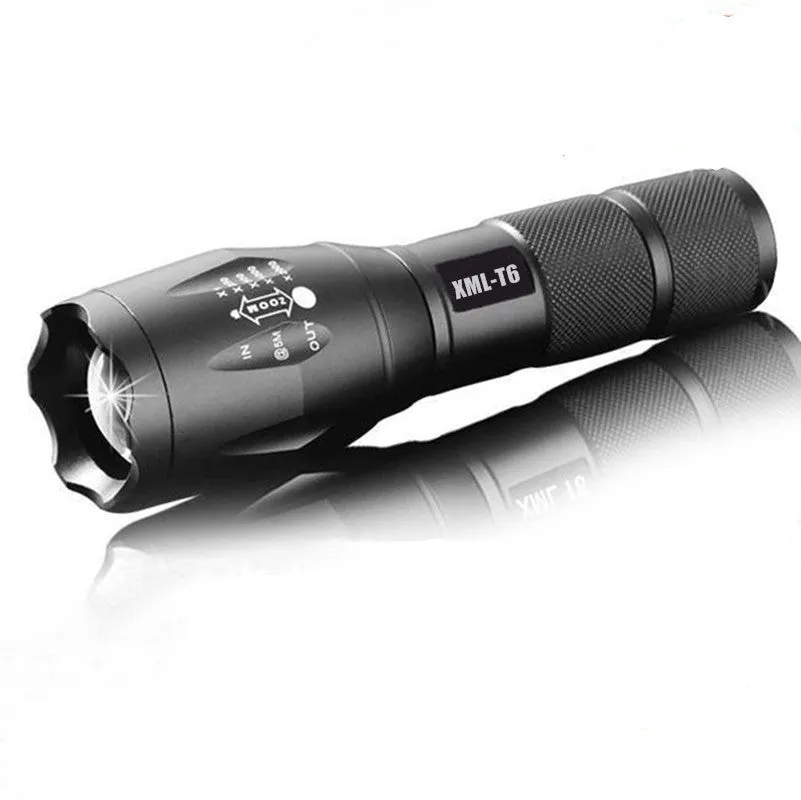 USA E17 XM-L T6 3800LM Aluminum Waterproof Zoomable cree LED Flashlight Torch light for 18650 Rechargeable or AAA Battery