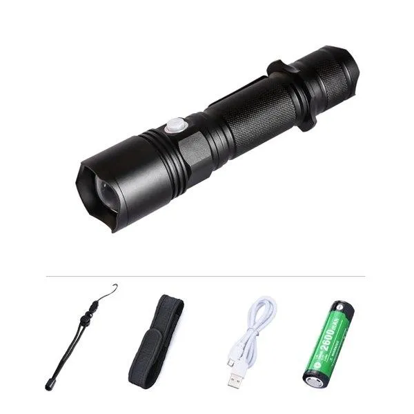 USB Rechargeable Flashlight Torch Zoom 5 Mode Convoy Powerful 1000LM CREE XML2 LED Flashlight explore Hard Light 1*18650 Battery