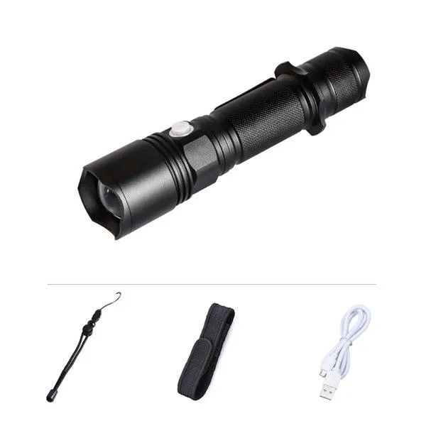 USB Rechargeable Flashlight Torch Zoom 5 Mode Convoy Powerful 1000LM CREE XML2 LED Flashlight explore Hard Light 1*18650 Battery
