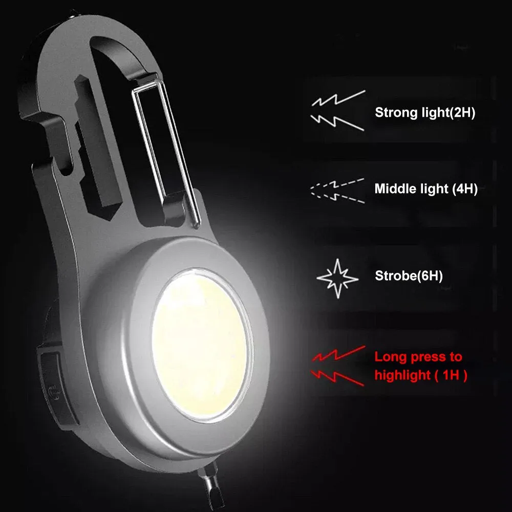 USB Rechargeable Multifunction COB Searchlight