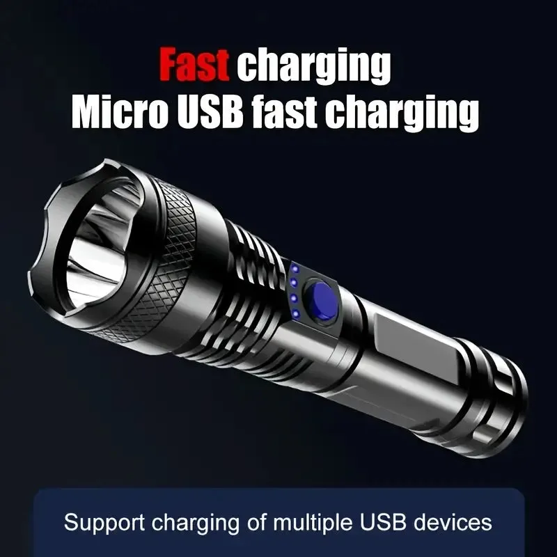 USB Rechargeable Strong Light Flashlight