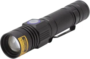 UV Flashlight Black Light, Zoomable UV Detection Lamp Waterproof LED Flashlight 300‑395nm Wavelength for Camping Emergencies Pet Urine Detection