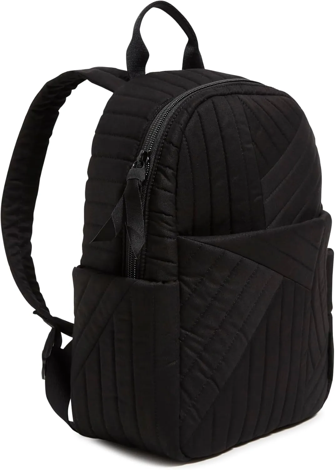 Vera Bradley Women's Cotton Small Backpack, True Black, One Size