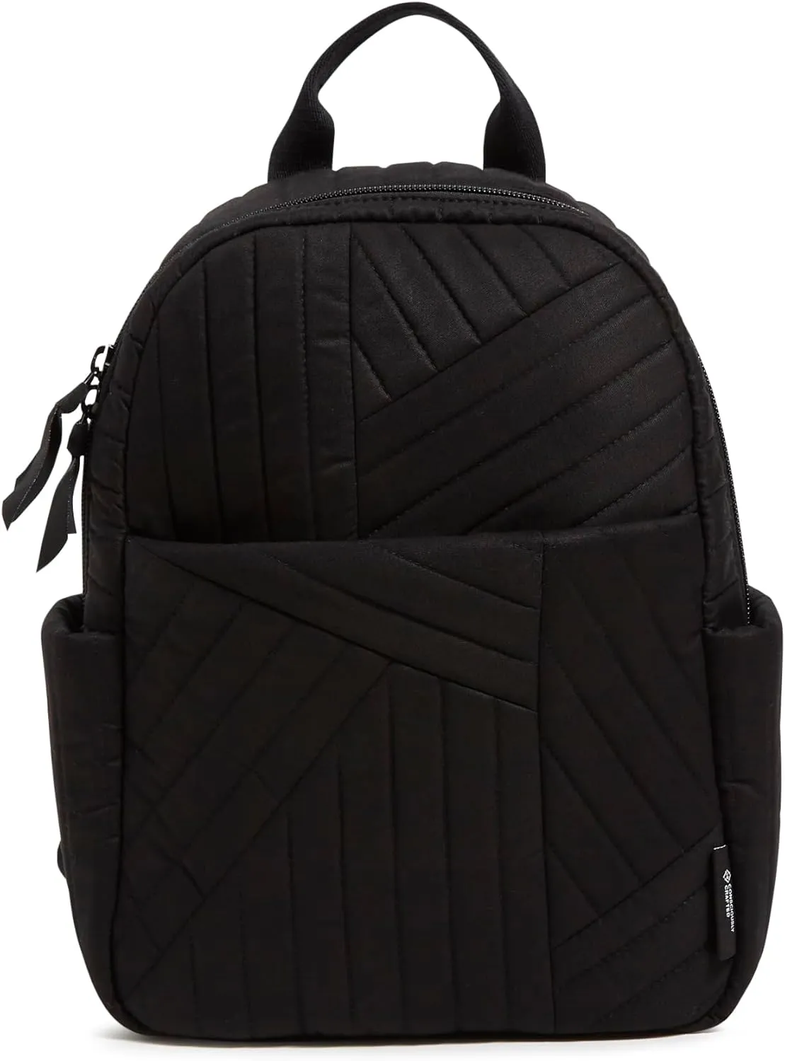 Vera Bradley Women's Cotton Small Backpack, True Black, One Size
