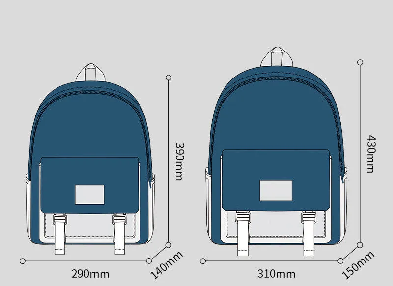 Versatile Large Capacity Solid Color Travel Backpack