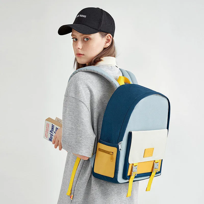 Versatile Large Capacity Solid Color Travel Backpack