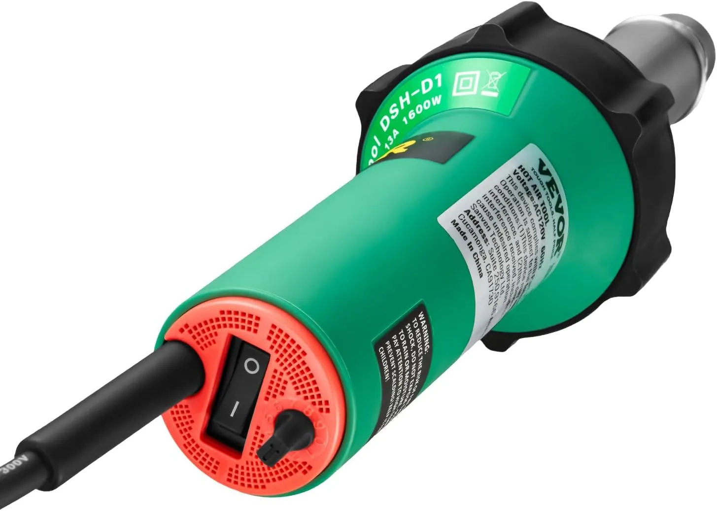 VEVOR Hot Air Plastic Welder, 1600W Hot Air Torch Pistol, 122-1112℉ PVC TPO Vinyl Heat Gun Welding Torch, Plastic Roofing Welding Kit with 17 Accessories- Toolbox, Nozzle, Roller, Blades for PP/PE/PVC