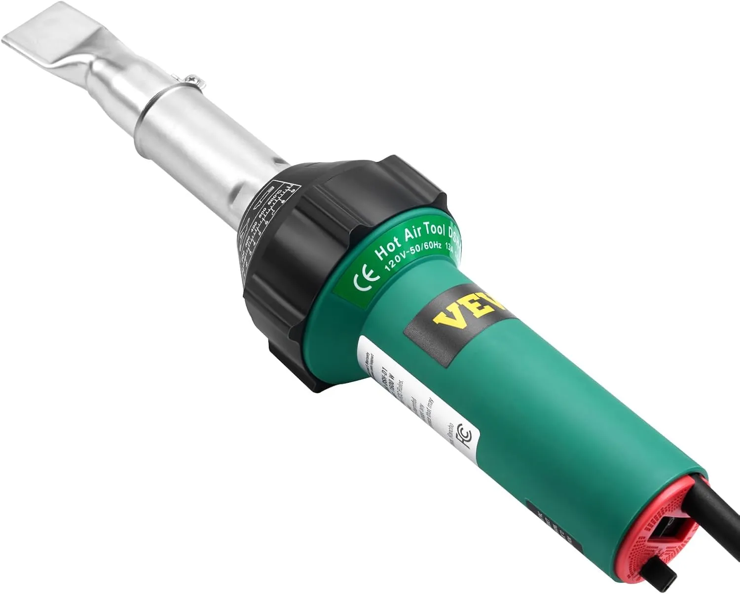 VEVOR Hot Air Plastic Welder, 1600W Hot Air Torch Pistol, 122-1112℉ PVC TPO Vinyl Heat Gun Welding Torch, Plastic Roofing Welding Kit with 17 Accessories- Toolbox, Nozzle, Roller, Blades for PP/PE/PVC