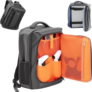 VEVOR PS5 Backpack, Dual Shoulder Travel Bag for Playstation 5 & PS5 Slim Waterproof Nylon, Soft Interior Lining & Padded Dividers for Extra Protection, Spacious Design with Carry Handle for Storage