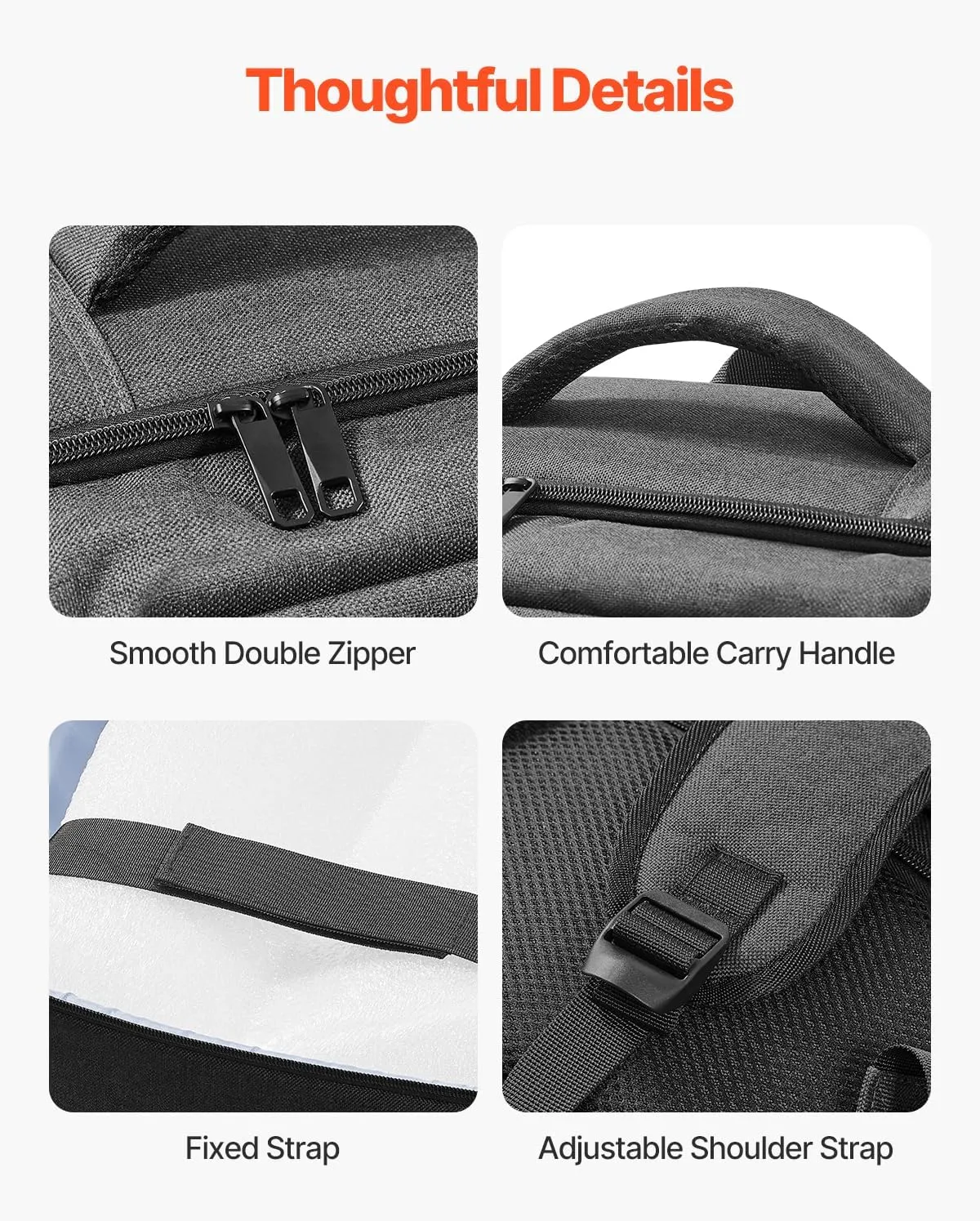 VEVOR PS5 Backpack, Dual Shoulder Travel Bag for Playstation 5 & PS5 Slim Waterproof Nylon, Soft Interior Lining & Padded Dividers for Extra Protection, Spacious Design with Carry Handle for Storage