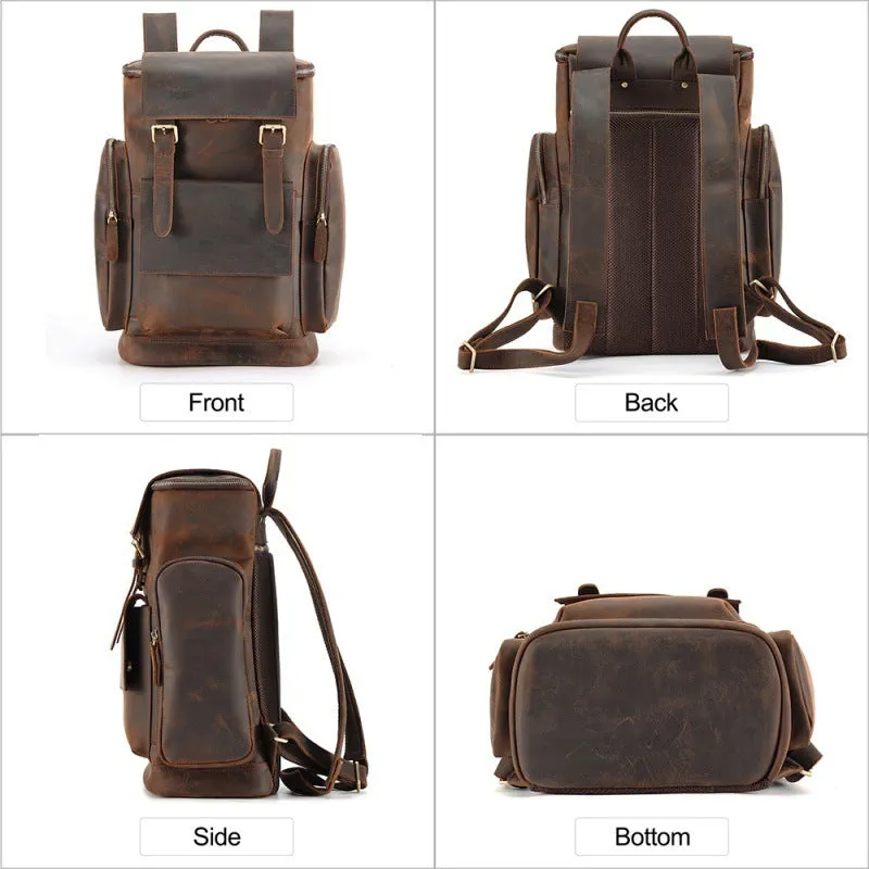 Vintage-Inspired Large Capacity Travel Backpack for Men