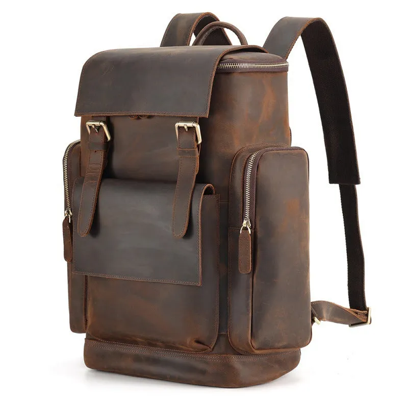 Vintage-Inspired Large Capacity Travel Backpack for Men