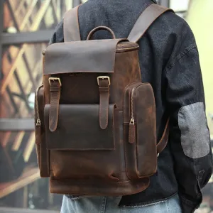 Vintage-Inspired Large Capacity Travel Backpack for Men