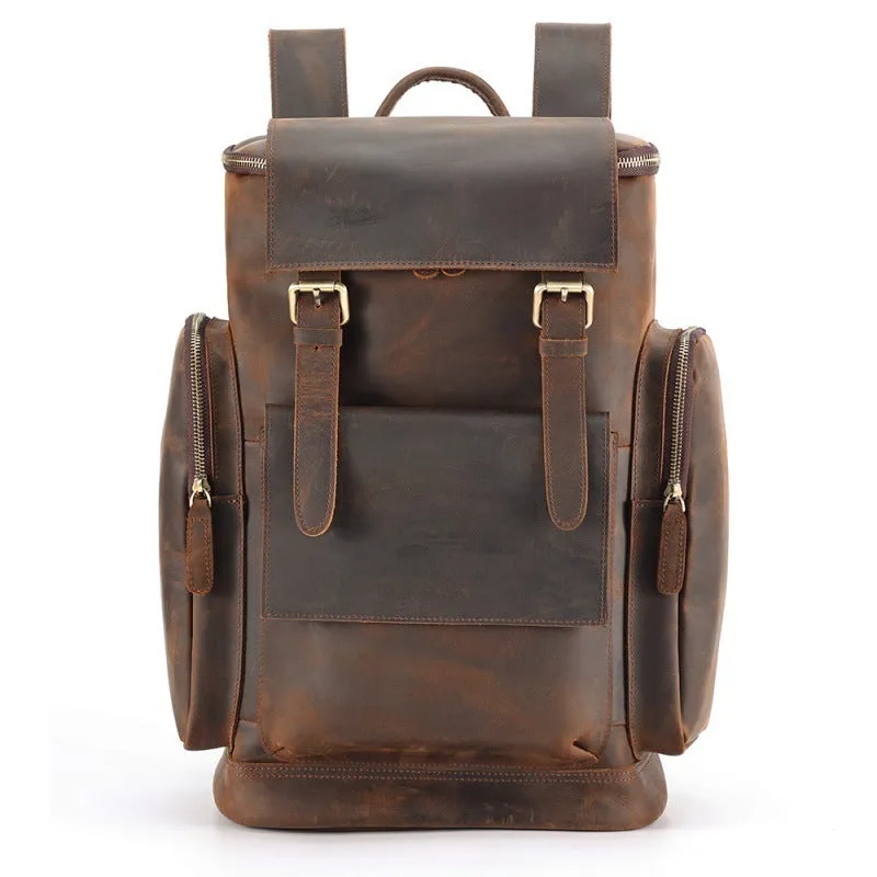Vintage-Inspired Large Capacity Travel Backpack for Men