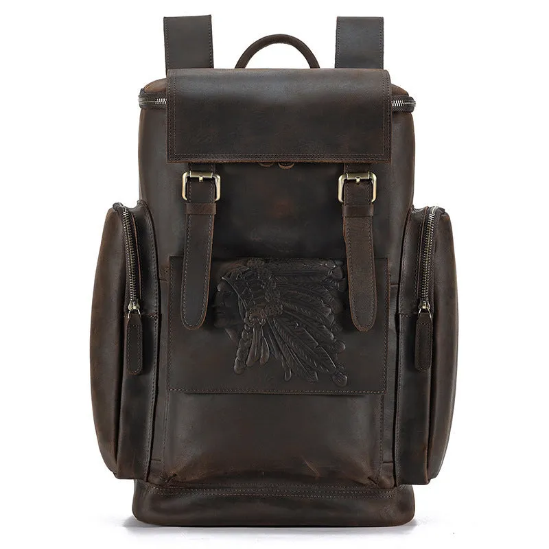 Vintage-Inspired Large Capacity Travel Backpack for Men