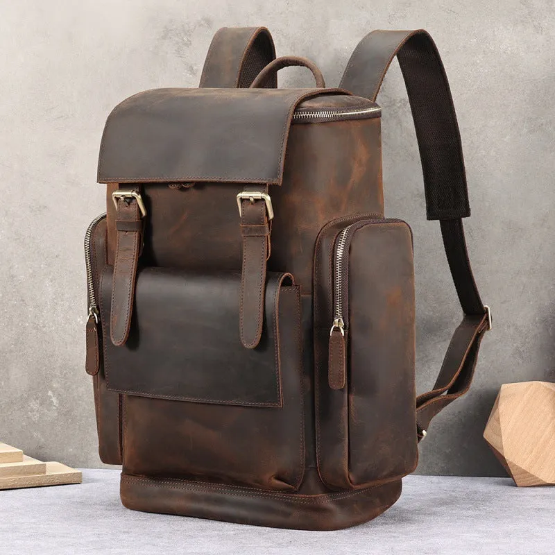 Vintage-Inspired Large Capacity Travel Backpack for Men