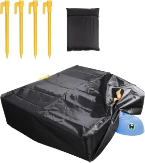 Waterproof Cover for Little Tikes Turtle Sandbox, 420D Oxford Cloth Turtle Sand Box Cover Windproof Outdoor Sandbox Protection for Kids Protect Sand and Toys, 38.6x34.7x11.8 inch