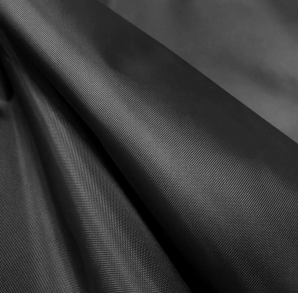 Waterproof Polyester Fabric - Outdoor Kite Material - Lightweight - Tear Resistant - 59 Inches Wide by The Yard - for Cushion Covers, Tent, Flags, Bags, Tarp Cover - Black 5 Yards