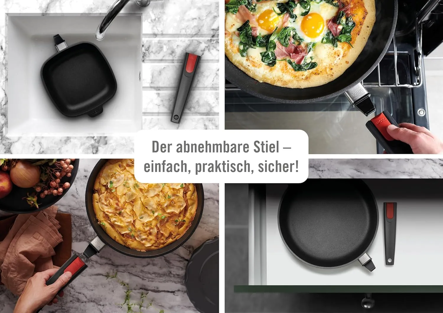 Woll Nowo Titanium Fry Pan with Detachable Handle, 11-Inch