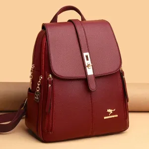Women’s Large-Capacity Leather Backpack - Vintage Travel Rucksack