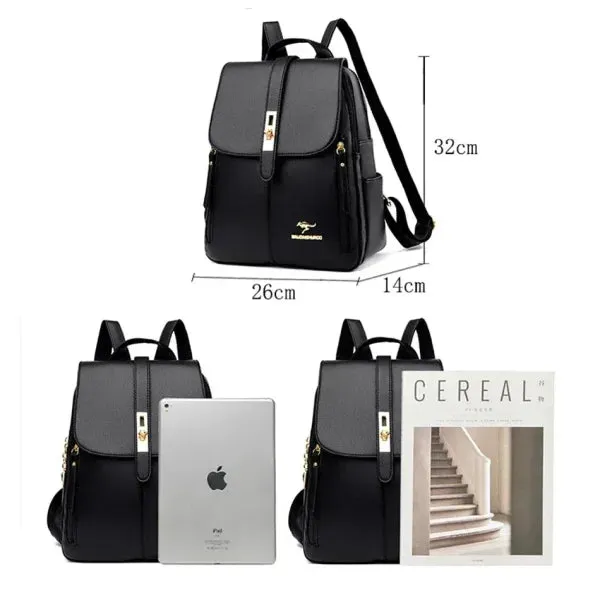 Women’s Large-Capacity Leather Backpack - Vintage Travel Rucksack