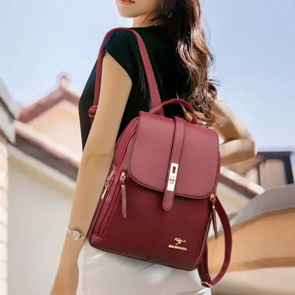 Women’s Large-Capacity Leather Backpack - Vintage Travel Rucksack