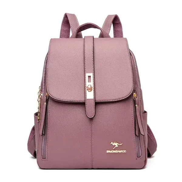 Women’s Large-Capacity Leather Backpack - Vintage Travel Rucksack
